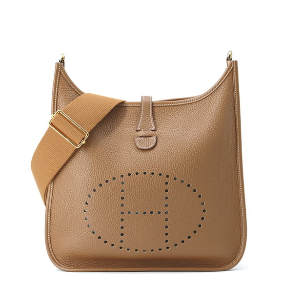 Hermes Hermès Evelyne 3 PM Shoulder Bag, Gold, Taurillon Clemence Leather, U ... - Picture 1 of 12